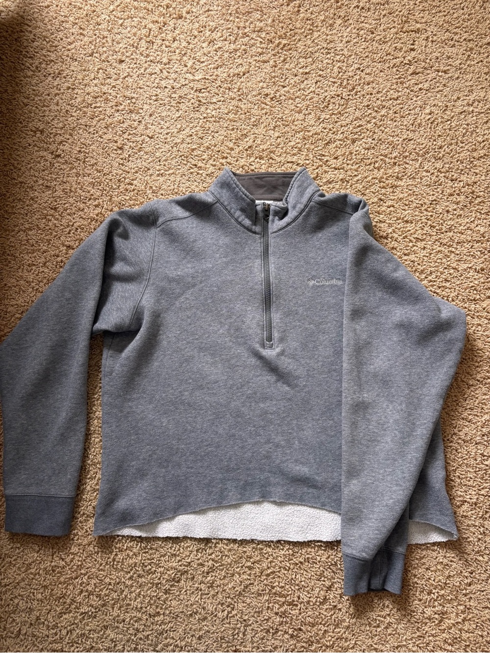 Columbia Heather Gray Half-Zip Pullover